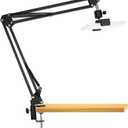 Overhead Video Stand Phone Holder Articulating Arm Phone Mount Table Top ChromLives Scissor Boom Arm Articulating Phone Stand Tablet Phone Holder for Streaming Phone Baking Crafting