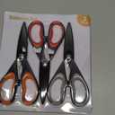 Kitchen Scissors All Purpose 3 Pack - Heavy Duty Stainless Steel Cooking Shears for Cutting Meat, Food, Fish, Poultry Multipurpose Sharp Sissors for Dishwasher Safe, with Protective Sheath