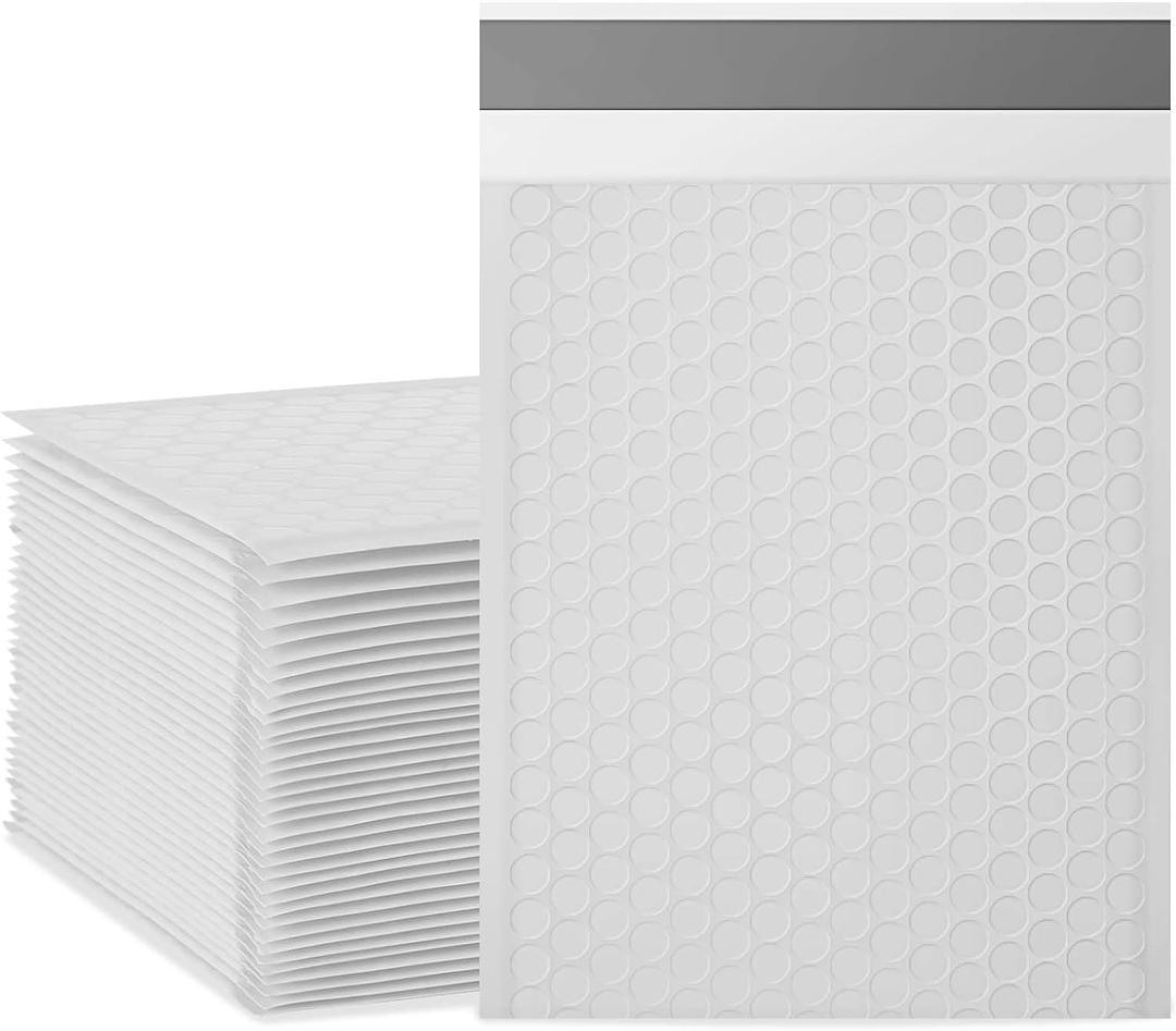 Bubble Mailers, 8.5x11 Inch Padded Bubble Mailers Pack of 50 Bubble Envelopes Opaque Self Seal Adhesive Waterproof Bags for Shipping and Packaging (White, 8.5x11-50Pc)