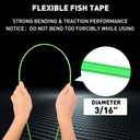 50 FT Wire Fishing Kit Fiberglass Connectable Fish Tape Wire Puller Cable Pulling Pull Push Kit With Hook In Transparent Tube, Green