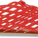 Mesh Ballet Flats with Closed Toe Comfortable Clear Adult Jelly Shoes for Casual Women (9, Red)
