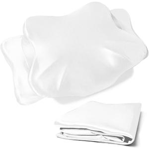 Butterfly Pillowcase for Cervical Pillow, Thickened Soft Fabric, Replacement Cover for Ergonomic Contour Neck Pillow, Zipper Closure, Machine Washable, White Pillowcase Only