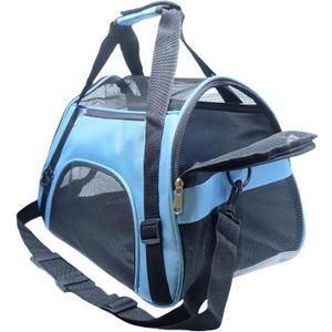 Cat Carrier,Soft-Sided Pet Travel Carrier for Cats,Dogs Puppy Comfort Portable Foldable Pet Bag Airline Approved (Medium-Blue)