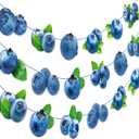 Blueberry Party Banners 3Pcs Berry Sweet Birthday Decorations Blueberry Cutout Banners Pre-Strung Berry Themed Baby Shower Decorations for Boys Girls Summer Fruit Birthday Party Supplies