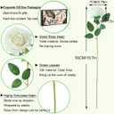 15Pcs Pearl White Roses Artificial Flowers Fake Roses Long Stem Velet Rose Silk Flowers for Home Wedding Decoration (Pearl Roses,White)