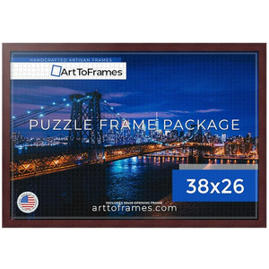 ArtToFrames 38x26 INCH/97x66 CM Red Frame for 2000 piece Puzzles.This 1.25 Inch Custom MDF Puzzle Frame is Cherry - Comes with Economy Acrylic (PuzzleBW26-039-38x26)