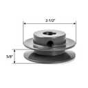 QWORK Single Groove Web Sheaves, 2-1/2"OD 5/8"Bore V-Belt Sheave for V-Belt