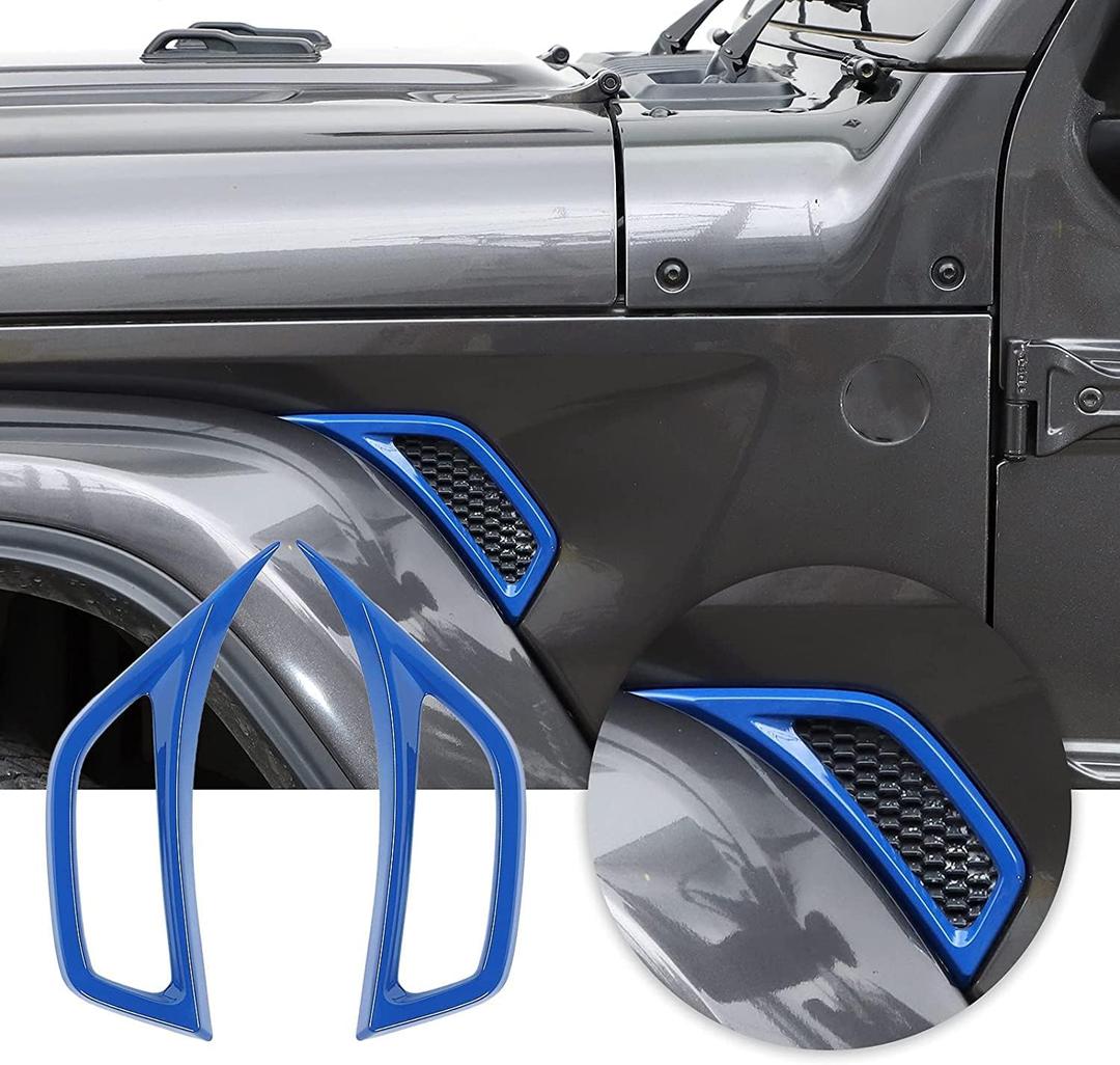 Voodonala for Jeep JL Side Air Conditioning Vent Outlet Decoration Trim for 2018-2026+ Jeep Wrangler JL JLU Gladiator JT Trunk 4xe, Blue