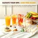QAPPDA Glass Cups 17 oz, Clear Drinking Tumblers For Home,Highball Glass Drinking Glasses For Beverages,Cocktail Glass,Large Water Cups Drinking Cups Juice Glass Beer Cups 12 Pack KTY1804