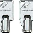 KeyPower Keys (2) GR800 Tubular Key for Greenwald Commercial Washer Door/Service Panel/Coin Washing Machine, Compatible with Maytag Whirlpool Speed Queen ESD Lock