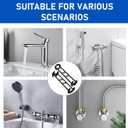 2Pcs Multifunctional Sink Wrench Faucet Too,7-in-1 Basin Faucet Wrench Set with FourJaw Hex&7 Size,Installation Plumbing Tool for Tight Spaces Under Sink,Plumbing Wrench for Kitchen&Bathroom Home