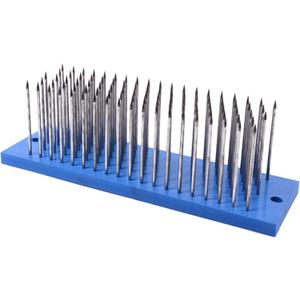 Hair Hackle with 93 Pcs Needles for Combing Bulk Hair Human, Making Lace Wig Tools Weft Tools, Blue