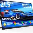 21.5'' Large Portable Monitor for Laptop 100Hz Ultra-Fast IPS Gaming Monitor, QLED 125%sRGB | 2000:1 Contrast | Built-in Stand, Speaker and VESA, USB-C HDMI Second Screen Efficient Work Gaming