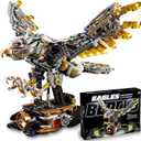 Ideas Mechanical Eagle Building Set with Light, Compatible with Lego Animal, Rotatable Eagle Building Blocks Toy for Adults, STEM Gift (1168 PCS)