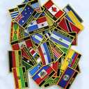 2 x Embroidered Iron on or Sew on Costa Rica Flag Patch for Hat Shirt Bag Jeans Badge Embroidered 2 Piece Patches Oblong Rectangle Shape DIY Accessories (Blue Costa Rica)