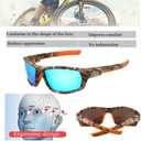 Sport Sunglasses Cycling Driving Fishing Baseball Running Glasses for Men Women,UV400 Glasses (Polarized Camo Blue)