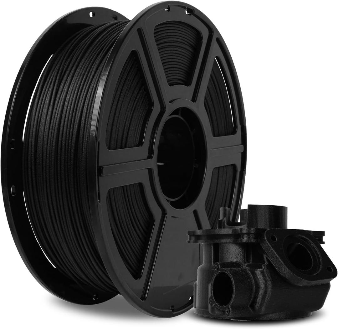 FLASHFORGE Carbon Fiber PETG Filament 1.75mm, Carbon Fiber PETG 3D Printer Filament, 1KG Spool Dimensional Accuracy +/- 0.02mm, Lightweight & Heat-Resistant & Moisture Free (Black)