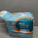 WhyWorry Adult Diapers with Tabs, Disposable Incontinence Briefs for Women & Men with Maximum Absorbency, Adult Briefs for Incontinence Overnight, Odor Control, Unisex, Medium, 15 Count