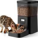 Automatic Cat Feeder- 4L Timed Cat Food Dispenser 1-6 Meals Control for Cat and Small Dog- Auto Pet Feeder with Desiccant Bag Keep Fresh for Reliable Easy Set Up and Clean- Voice Recorder