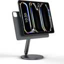 LULULOOK Magnetic Stand for iPad Pro 13 inch M4 (2024)/ M5(2025), 360 Rotating Swivel Base, Aluminum Alloy Tablet Stand for Desk, Foldable Holder Only for iPad Pro 13" M4/M5