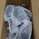 4 Pack 4" Caster Wheels On Black Polyurethane Wheels Top Plate Non Swivel Rigid Fixed Stationery with Hardware Kit