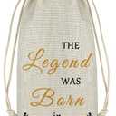 60th Birthday Gifts for Her Him Wine Bag 60 Year Old Birthday Party Decors Wine Gift Bag Happy 60th Birthday Gift for Women Men Turning 60 Gift for Mom Wife Friends Burlap Wine Bag Turning 60 Gift