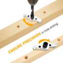 BATODA Dowel Jig Kit for Floating Shelf Bracket - 1/2 inch Drill Bit Included - Doweling Jig for Floating Shelf Hardware make Hidden Shelf Brackets for Invisible Shelves (Aluminum) (Silver)