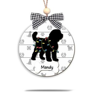 DIY Name Bernedoodle Christmas Ornament, Bernedoodle Ornaments for Christmas Tree, Gifts for Lovers Loss of Pet Sympathy on Mothers Day, Puppy Pet Lover Dog Mom Dad Keepsake Car Hanging Decor