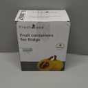 Freshmage Fruit Storage Containers for Fridge with Removable Colander, Airtight Food Storage Container, Dishwasher Safe Produce Saver for Refrigerator, Keep Berry Fruit Fresh Longer 4 pcs Small Clear