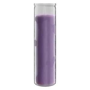 Simply Soson 2x8 inch Purple Devotional Scented Candles in Glass Jar - Lavender - 1 Piece - 90 Hours – Prayer Candle - Tall Pillar Candles for Religious, Memorials, Party Decor