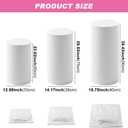 Cylinder Stand Covers for Party, Set of 3 Cylinder Pedestal Covers, Spandex Cylinders Stand Cover for Wedding or Birthday Event Decor - Only Contains Cylinders Cover