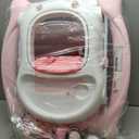 5-in-1 Convertible Baby Walker with Steering Wheel Music Activity Center – Infant Rocker, Jumper, Push Walker, Bouncer & Feeding Foldable Walker for Ages 6-18 Months Boys Girls (Pink)
