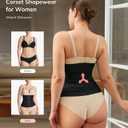 LODAY Segmented Waist Trainer for Women Corset Shapewear Waist Cincher Tummy Control Faja Body Shaper (Black)