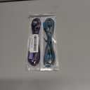 Multi Charging Cable 2-in-1, 4FT Long Multiple Charger Cord USB to Lightning & Type C Port Apple and Android Braided Charging Wire for iPhone 17 16 15 Pro Max 14 13 12 8Plus, iPad Air/mini, Galaxy (Blue, Purple)