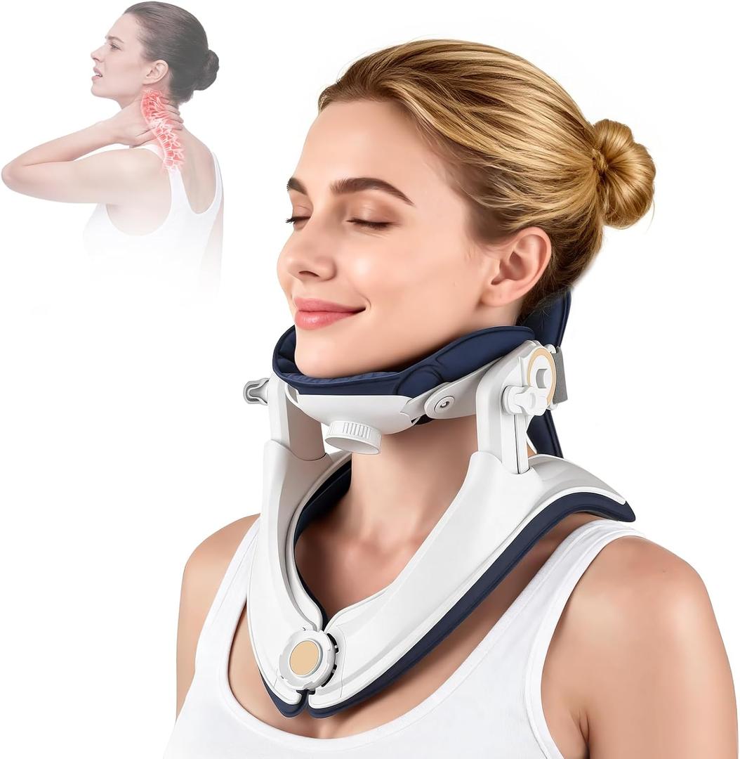 Neck Stretcher Cervical Traction Device - Adjustable Lightweight Neck Support Brace for Cervical Spine Decompression,Pain Relief Neck Decompression Tension Relief, FSA Eligible HSA Eligible