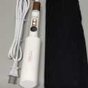 Mini Waver Hair Tool Crimper for Women Short Hair 0.4 inch Travel Double Barrel Small S Waver Ceramic Curling Iron (110-240V) Dual Voltage with 5 Temps, Anti-scalding for Dating, Daily (White)