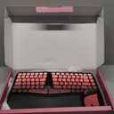 Ergonomic Wireless Keyboard and Mouse Set Wireless Keyboard Silent Mice Set with Wrist Rest for Computer, Laptop, PC, Mac, Windows Black Pink