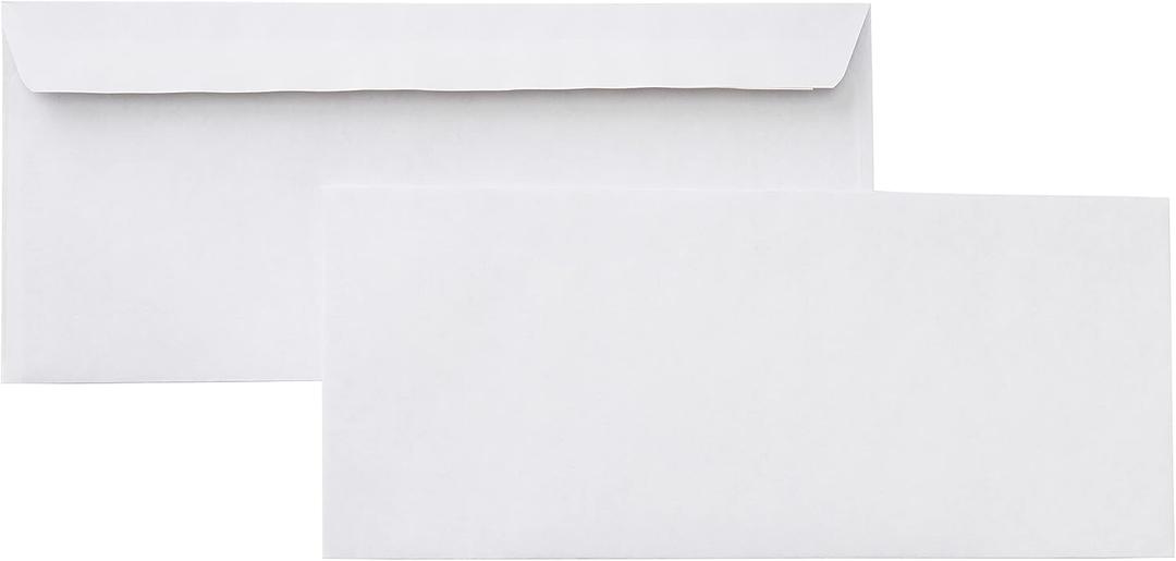 Amazon Basics #10 Security-Tinted Self-Seal Business Envelopes for Documents, Privacy, Home & Office, White, 500-Pack