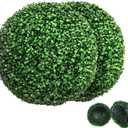 19 Inch Faux Boxwood Topiary Balls 2 PCS, Artificial Greenery Decorative Spheres for Backyard, Balcony, Wedding, Event and Home Decoration