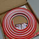 Flexible Quarter Round Molding Peel and Stick Rubber Quarter Round Trim Molding Self Adhesive Wall Corner Trim Molding for Wall Edge Corner Countertop, White, 1/2 W x 1/2 H x 120 L