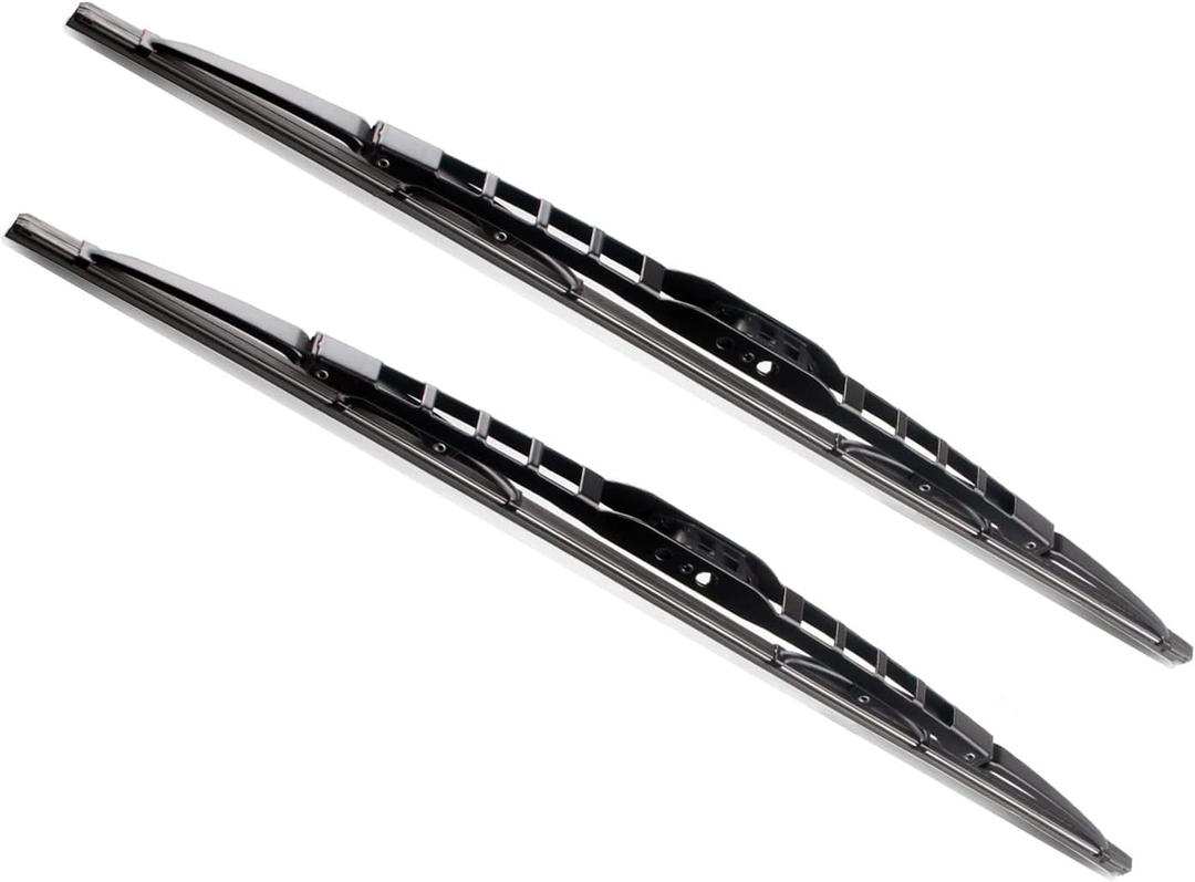 OEM QUALITY 17" + 17" Premium All-Seasons Durable Stable And Quiet Metal Frame Windshield Wiper Blades for 1995-2004 Toyota Tacoma/ 1984-2002 Toyota 4Runner (Set of 2)