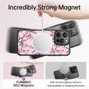 FUNMIKO Cute iPhone 13 Pro Phone Case Wireless Charging & Military-Grade Protection - Trendy Wildflower Design for Women Girls, Matte Cover with Shockproof Corners - Pink Flowers & Dragonflies
