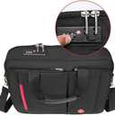 Omnpak 15.6 inch Laptop Briefcase with Combination Lock,Anti Theft Notary Bag Locking Laptop Bag Water-Repellent Shoulder Messenger Bag for Men Women