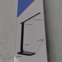 LED Desk Lamp for Home Office, 3 Levels Dimmable Desk Light with USB Charging Port, Small Study Lamp, Reading Light for Table, Black, 5000K