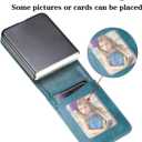 2 x Cases for Galaxy Z Flip 4 Wallet Case, Business Style Premium PU Leather Galaxy Z Flip 4 Card Holders Slim Fit for Women Men Protective Phone Case for Samsung Galaxy Z Flip 4 5G 2022 Green