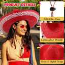 4 Pcs Mexican Sombrero Hats Sombrero Party Hats Fiesta Party Decorations for Women Men Adult