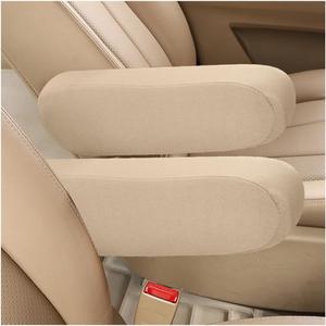 Pack of 2 Car Front Seat Armrest Covers, Comfortable Front Seat Armrest Protectors, Protective Arm Rest Pair Replacement Fit for Trucks, SUVs, and Vans, Car Accessories (Beige)