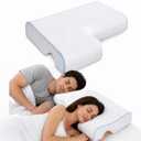 Couples Cuddle Pillow Memory Foam with Arm Hole, Side Sleeper Pillow for Neck Shoulder Support, Anti Numb Arm Relief, Breathable Washable Cover, 24-48 Hour Expansion Time Comfort Pillow for Men Women