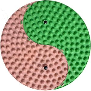 Foot Massager Mat, Yinyang Balance Tai ji Bagua Pattern with Magnetic Therapy, Acupressure Reflexology Mat for Daily Foot Relaxation and Pain Relief, Pink and Green