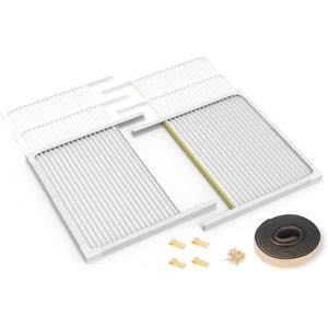 BJADE'S Window Air Conditioner Side Panels with Adjustable Frame Size Suitable for Different Window AC Unit 14,000-22,000Btu,AC Side Panel Seal Kit,Room AC Accordion Filler Curtain Replacement Kit.